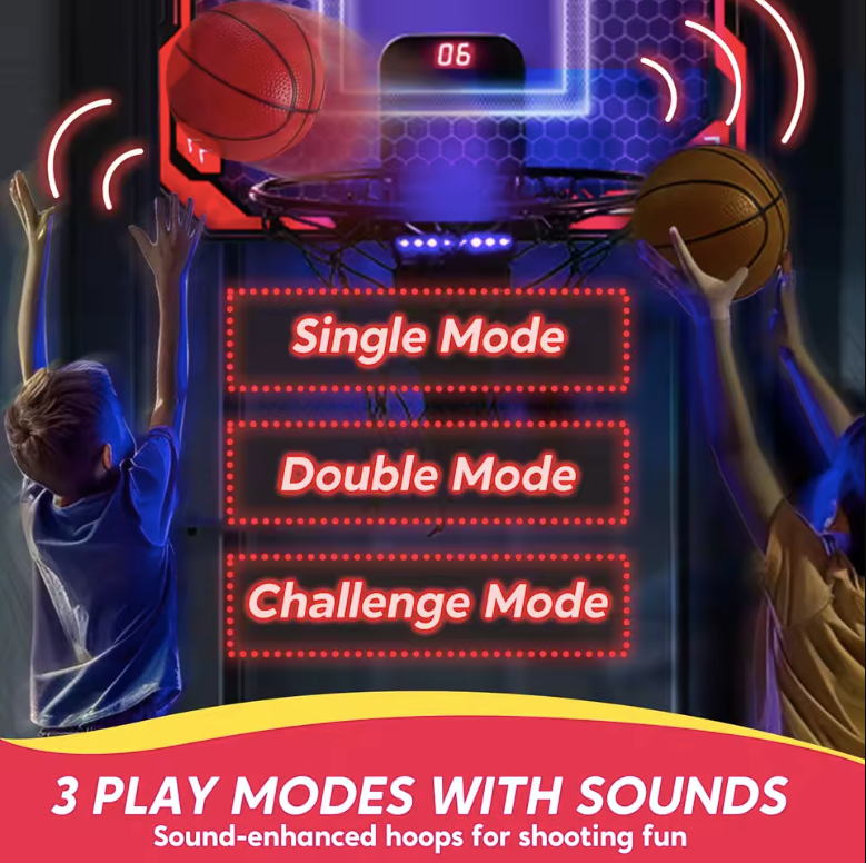 🔥The best gift for your child: Indoor mini basketball hoop🏀