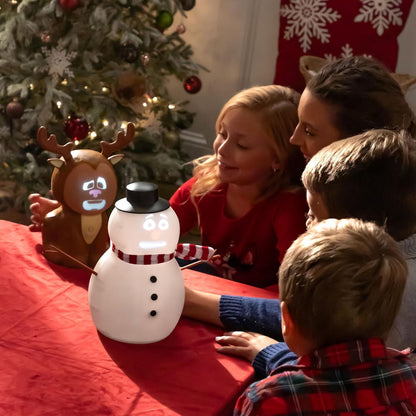 ⛄️ Talking Animated Blink Snowman with Built in Projector & Speaker Plug'n Play🎄